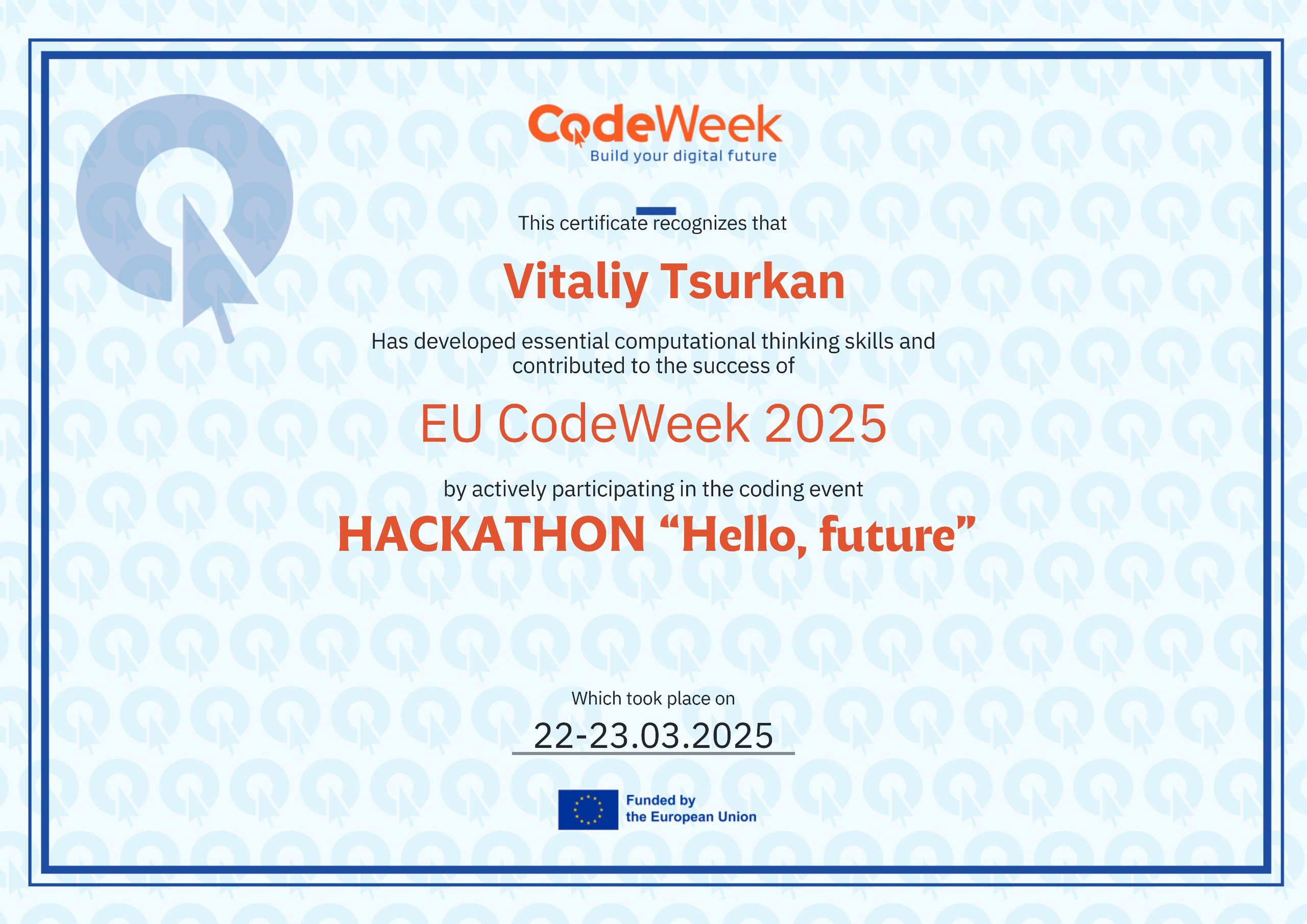 Участь здобувачів освіти комісії КТ та ПІ у EU Code Week Hackathon